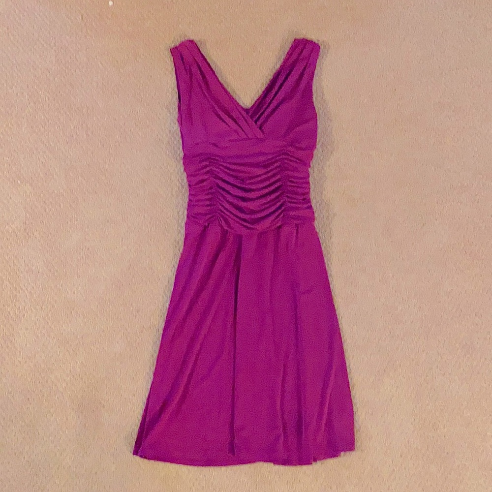 DRESS BARN Ruched-waist Sleeveless Dress